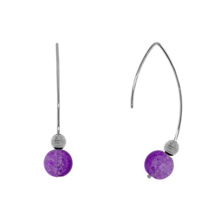 Купить оптом серьги из серебра с кристалл ювелирныйами 2340291068-30 от Krasnoe