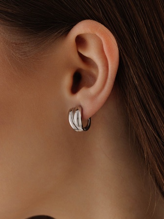 Купить оптом серьги из серебра без вставок 2340400594 от Krasnoe