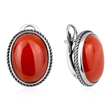 Купить оптом серьги из серебра с агатами 2310396358-31 от Krasnoe