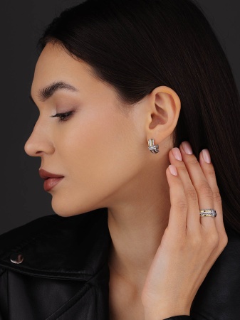 Купить оптом серьги из серебра с фианитами 2317205450л от Krasnoe