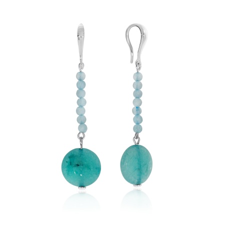 Купить оптом серьги из серебра с агатами 2340651301-70 от Krasnoe