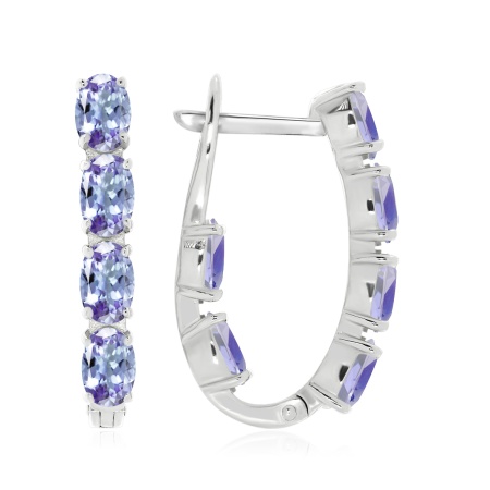 Купить оптом серьги из серебра с танзанитами 2340961182 от Krasnoe