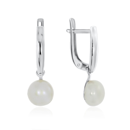 Купить оптом серьги из серебра с жемчугами 2340050817 от Krasnoe