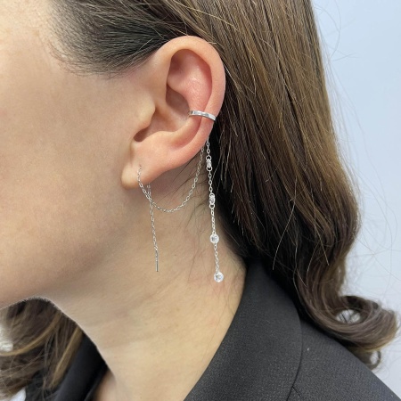 Купить оптом серьги из серебра с фианитами 2340204901-3 от Krasnoe