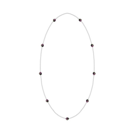 Купить оптом колье из серебра с рубин-цоизитами 8340596114-120 от Krasnoe