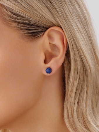 Купить оптом пусеты из серебра с лазуритами П340472680 от Krasnoe