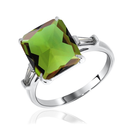 Купить оптом кольцо из серебра с кристалл ювелирныйом и фианитами 1340290278-98 от Krasnoe