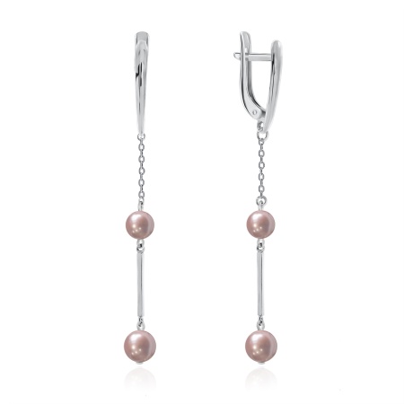 Купить оптом серьги из серебра с жемчугами 2340241298-46 от Krasnoe