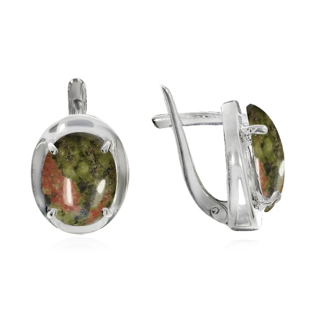 Купить оптом серьги из серебра с яшмой 2340300029 от Krasnoe