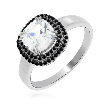 Купить оптом кольцо из серебра с фианитом и ситаллами 1348201562л-11 от Krasnoe