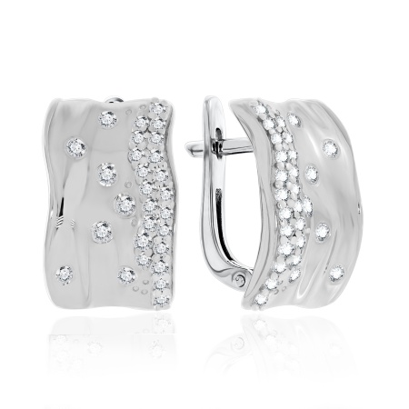 Купить оптом серьги из серебра с фианитами 2340201155л от Krasnoe