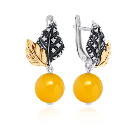 Купить оптом серьги из серебра с агатами и фианитами 2317392269-50 от Krasnoe