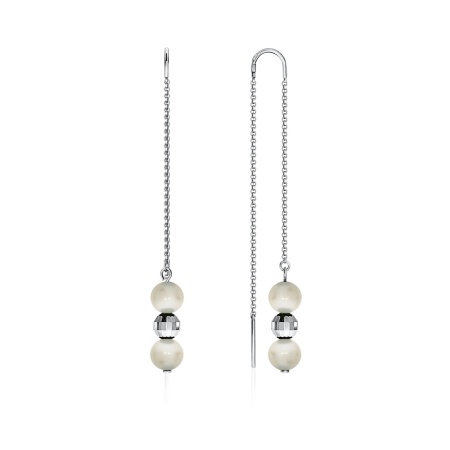 Купить оптом серьги из серебра с жемчугами 2340050719 от Krasnoe