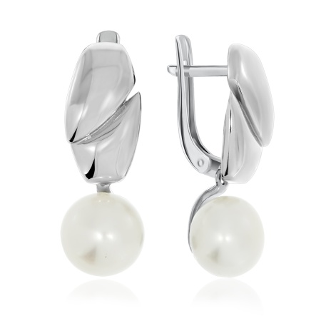 Купить оптом серьги из серебра с жемчугами 2340050897 от Krasnoe