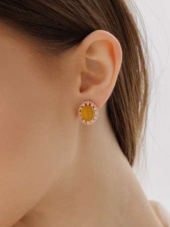 Купить оптом серьги из серебра с агатами и фианитами 2320390973л-50 от Krasnoe