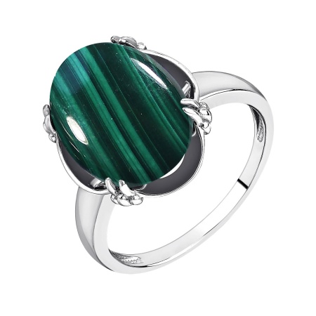Купить оптом кольцо из серебра с малахитом 1340381997 от Krasnoe