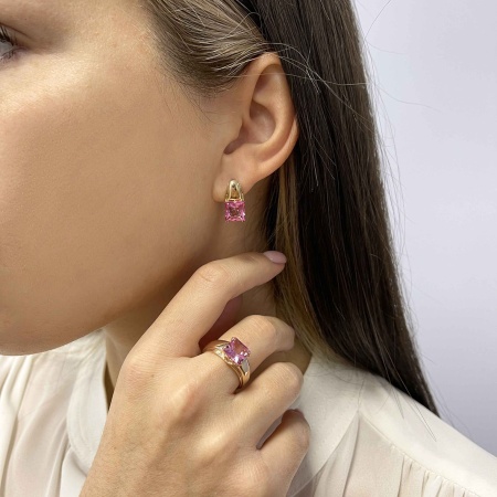 Купить оптом серьги из серебра с топазами 2320071533-30 от Krasnoe