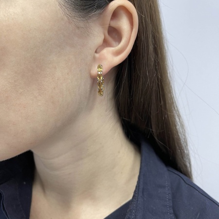 Купить оптом серьги из серебра с цитринами 2340111182 от Krasnoe