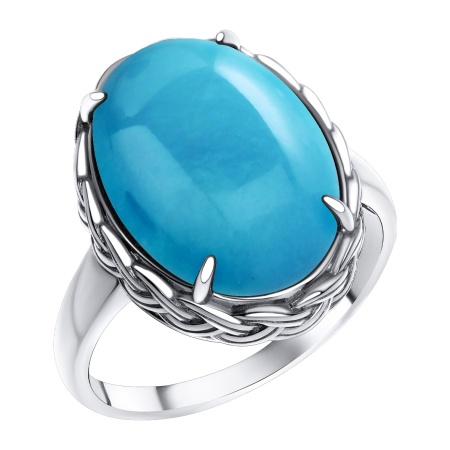 Купить оптом кольцо из серебра с бирюзой 1340315705 от Krasnoe