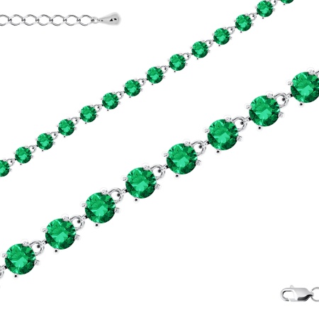 Купить оптом браслет из серебра с ситаллами 4340882500-16-61 от Krasnoe