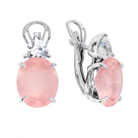 Купить оптом серьги из серебра с кварцем и фианитами 2340100998-30 от Krasnoe