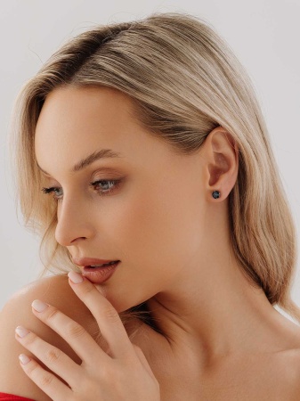 Купить оптом пусеты из серебра с топазами П340073165-76 от Krasnoe