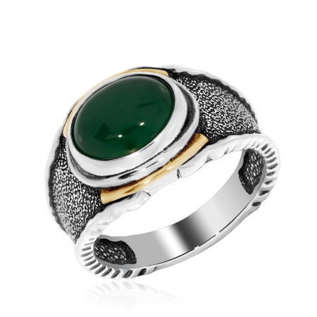 Купить оптом кольцо из серебра с агатом 1317392396-60 от Krasnoe