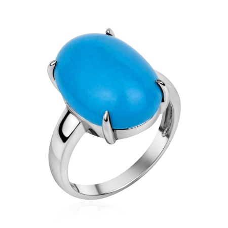 Купить оптом кольцо из серебра с бирюзой 1340Б26385-1 от Krasnoe
