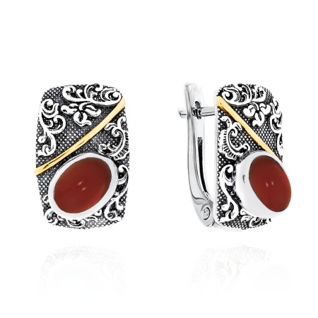 Купить оптом серьги из серебра с агатами 2317391367-31 от Krasnoe
