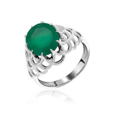 Купить оптом кольцо из серебра с агатом 1340391541-60 от Krasnoe