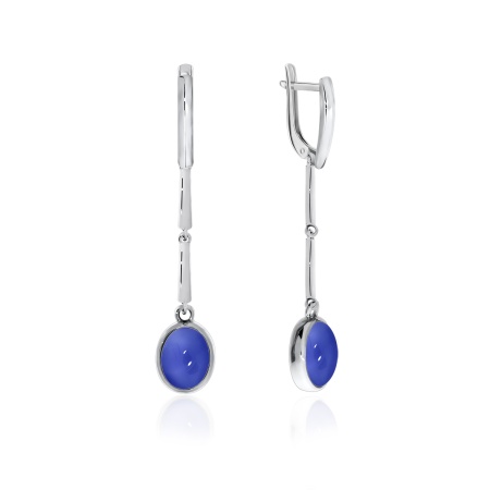 Купить оптом серьги из серебра с халцедонами 2340600733-80 от Krasnoe