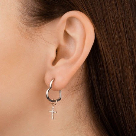 Купить оптом серьги из серебра с фианитами 2350201894л-4 от Krasnoe