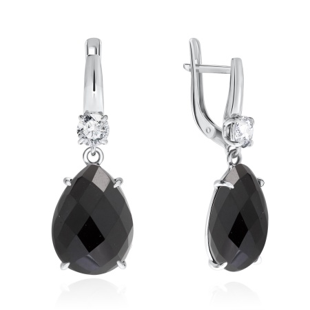 Купить оптом серьги из серебра с агатами и фианитами 2340390502-20 от Krasnoe