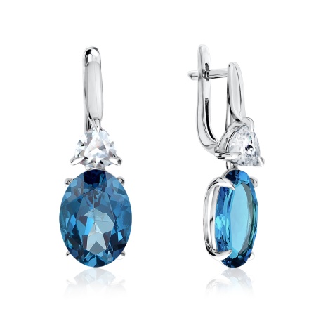 Купить оптом серьги из серебра с фианитами 2340200285-76 от Krasnoe