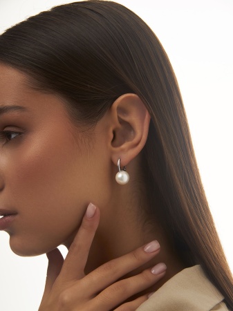 Купить оптом серьги из серебра с жемчугами 2340241557 от Krasnoe