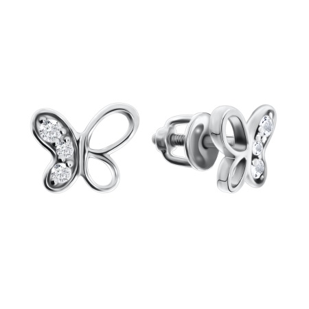 Купить оптом пусеты из серебра с фианитами 2340203525 от Krasnoe