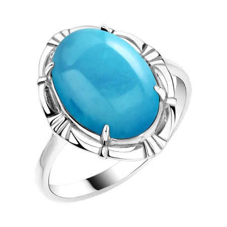 Купить оптом кольцо из серебра с бирюзой 1340315702 от Krasnoe
