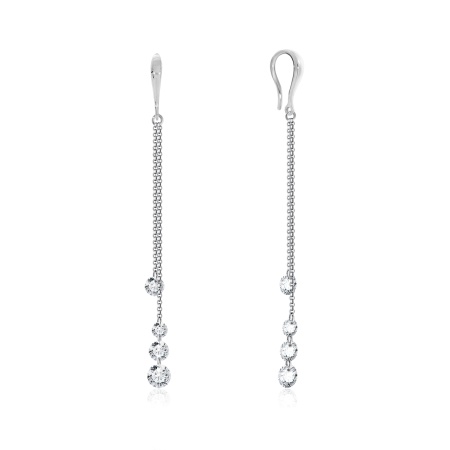 Купить оптом серьги из серебра с фианитами 2340200628 от Krasnoe