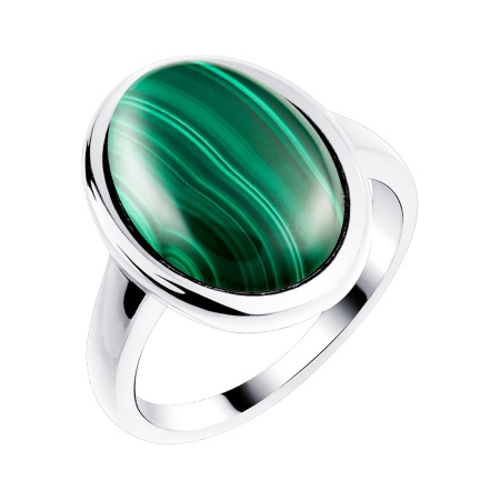 Купить оптом кольцо из серебра с малахитом 1340385154 от Krasnoe