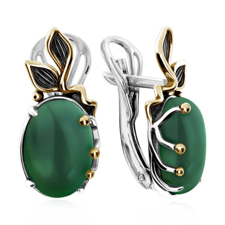 Купить оптом серьги из серебра с агатами 2317395167-60 от Krasnoe