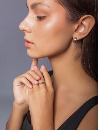 Купить оптом серьги из серебра без вставок 2340405434 от Krasnoe