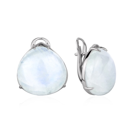 Купить оптом серьги из серебра с лунным камнем 2340936409 от Krasnoe