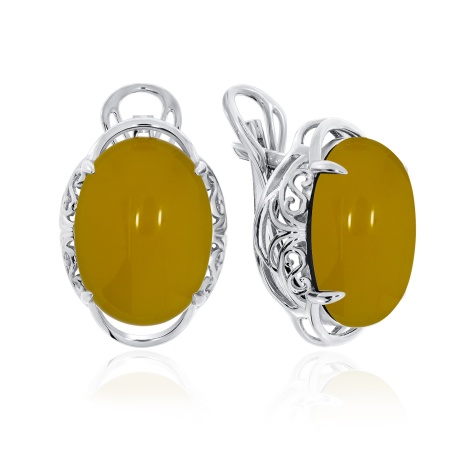 Купить оптом серьги из серебра с агатами 2340390968-50 от Krasnoe