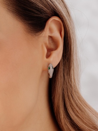 Купить оптом серьги из серебра с фианитами 2340204342л от Krasnoe