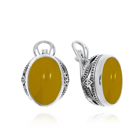 Купить оптом серьги из серебра с агатами и фианитами 2310390967-50 от Krasnoe