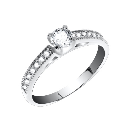 Купить оптом кольцо из серебра с фианитами 1340200215 от Krasnoe