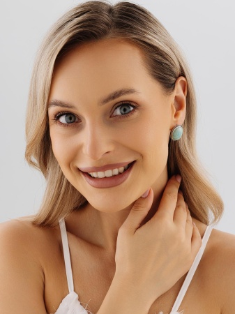 Купить оптом серьги из серебра с амазонитами 2310376357 от Krasnoe