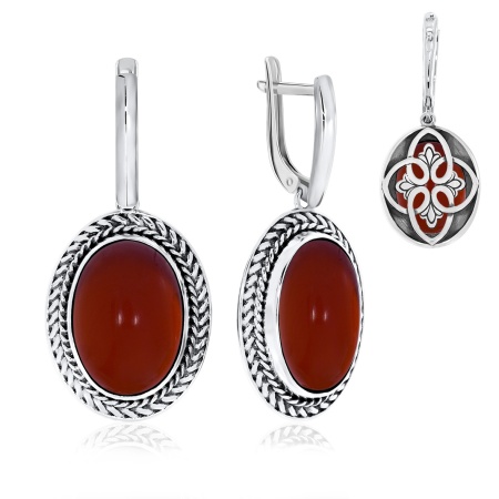 Купить оптом серьги из серебра с агатами 2310390966-40 от Krasnoe