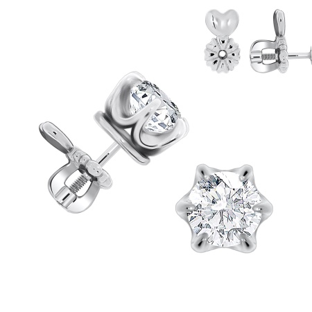 Оптом пусет из серебра с фианитами Н340200280 цена от Krasnoe Купить оптом пусет из серебра с фианитами Н340200280 от Krasnoe