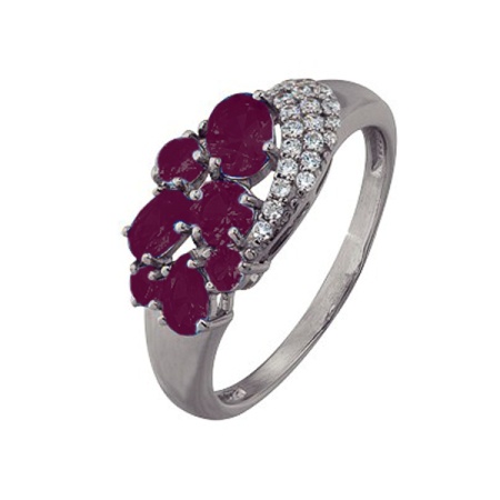 Купить оптом кольцо из серебра с рубином 3987003557л-10 от Krasnoe